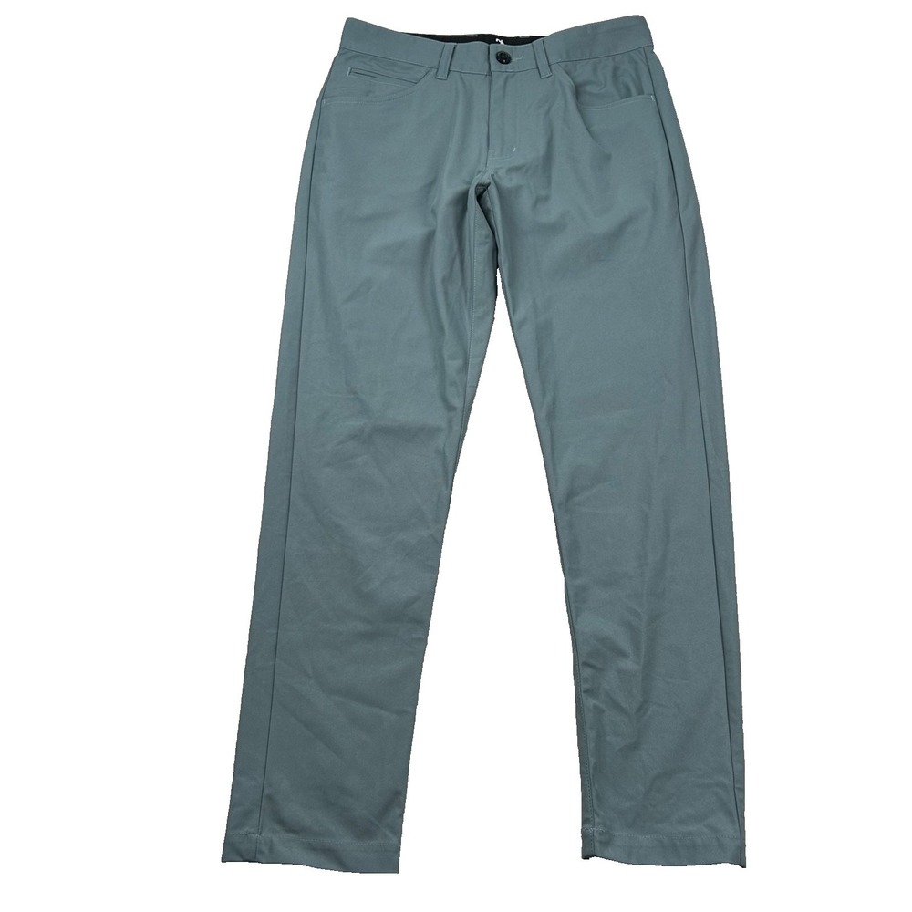 Anderson Ord Pants Mens 30x29 Performance Golf Chino Slate Gray Blue Preppy Flat